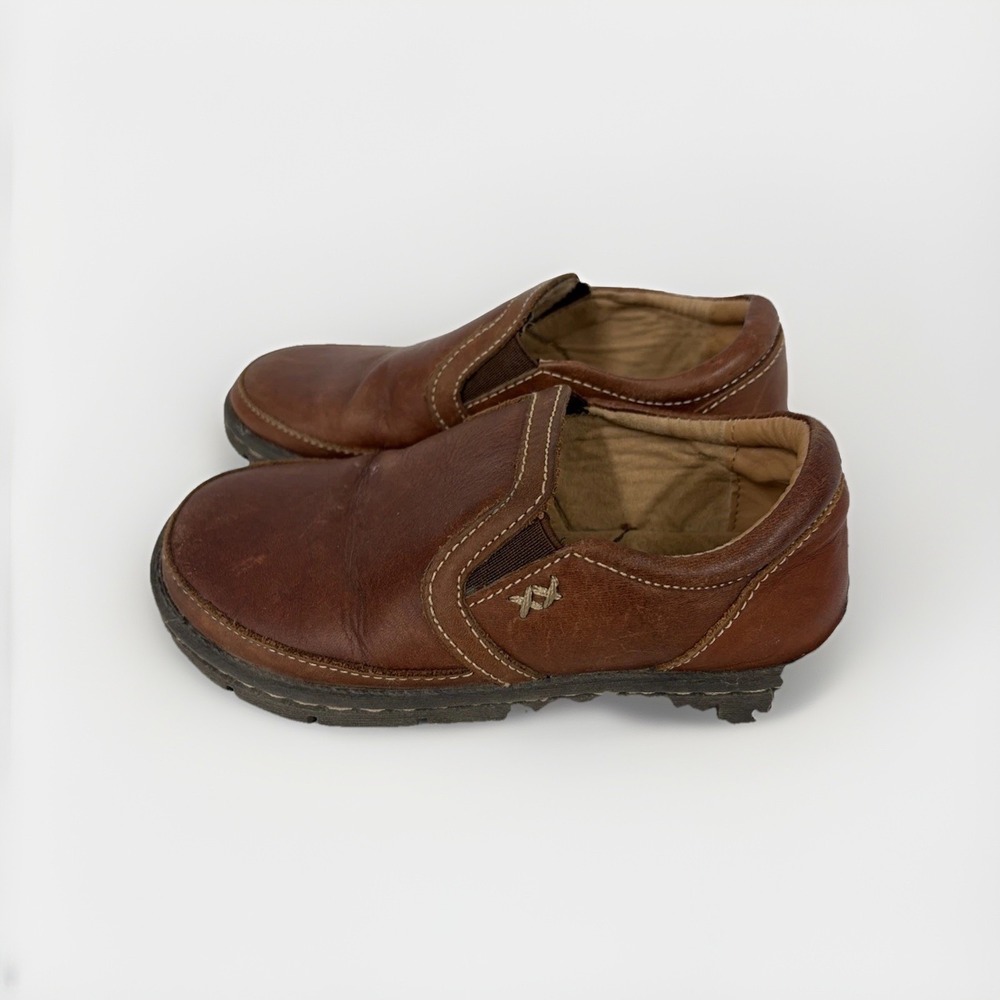Born Boys‎ Loafers Size 12 EUR 30 Brown Leather Slip On Casual Shoes